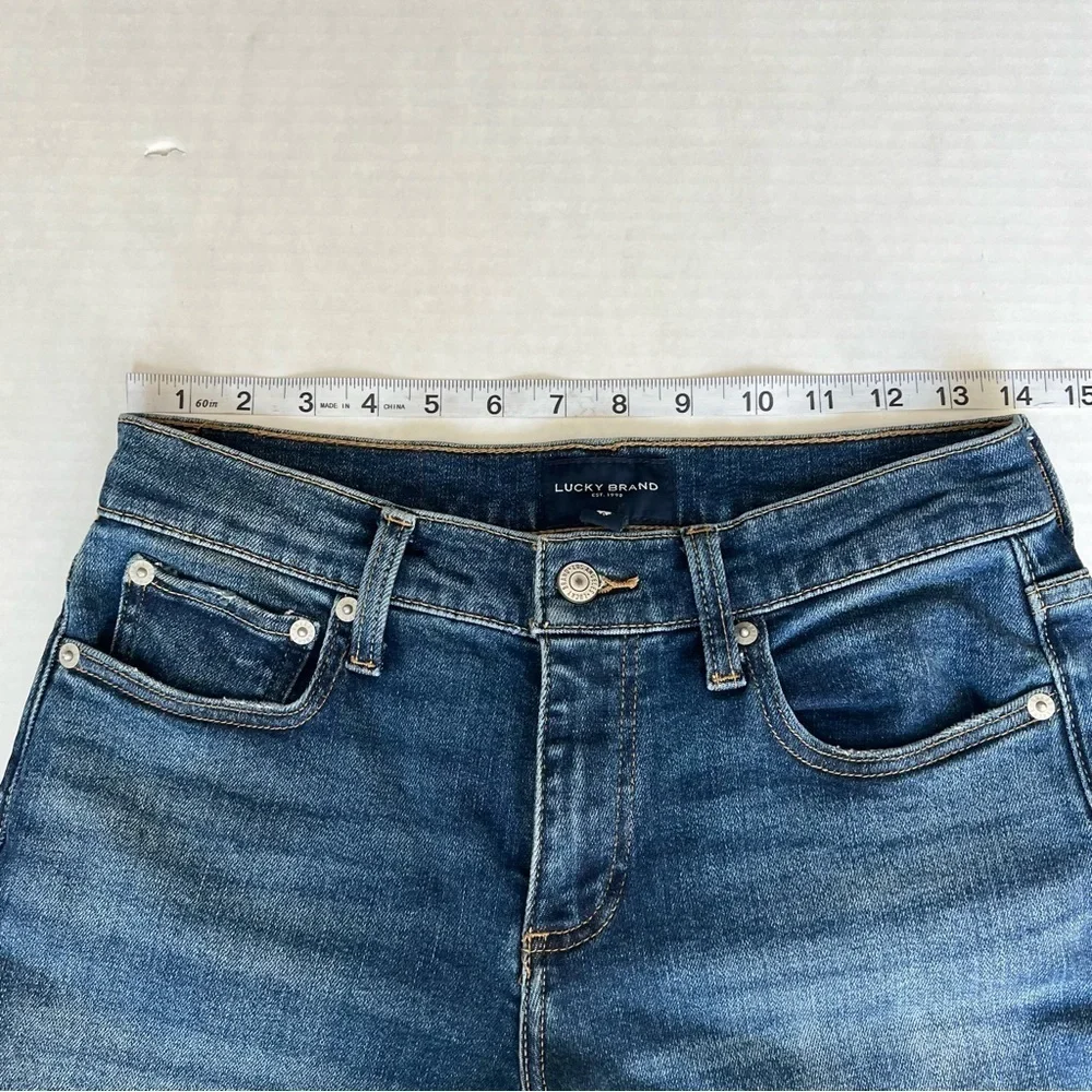 Lucky Brand Easy Rider Jean mid rise straight fit boot cut dark wash size 2 26 - Picture 14 of 16